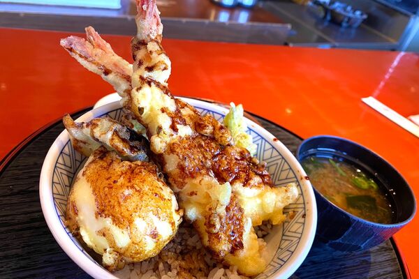 大海老天丼+玉子天付き